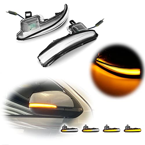 CLear Lens Sequential Dynamic Amber LED Side Mirror Blinker Turn Signal Lights Compatible with 2016-2021 Toyota Tacoma,2019-2022 RAV4,2020-2022 Highlander XU70 - color: Clear Lens, size: Mirror Side Marker Turn Signal LED Light