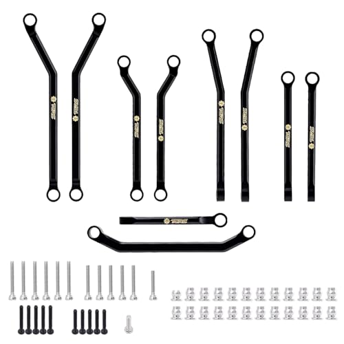 Brass High Clearance Chassis Links Set for Axial SCX30 1/30 RC Crawler Car Upgrades,Black Coating - style: Brass