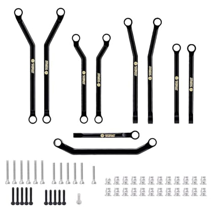 Brass High Clearance Chassis Links Set for Axial SCX30 1/30 RC Crawler Car Upgrades,Black Coating - style: Brass