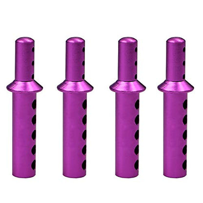 4PCS Aluminum Body Post Upgrade Parts mounts of 08047 Compatible with RC 1/10 Redcat Volcano EPX/Pro S30 Replacement (Purple) - color: Purple