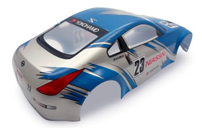 Painted PVC Body Shell for 1/10 On Road Racing Drift Car, Pre Cut, 1:10 Scale, 190mm, Nissan 350Z Style - color: Blue