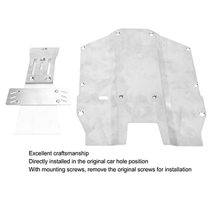 Stainless Steel RC Front Chassis Armor Plate Skid Plate, for YIKONG DF7 1/7 Short Truck, RC Skid Plate, RC Car Front and Chassis Skid Plate Armor, RC Chassis Guard