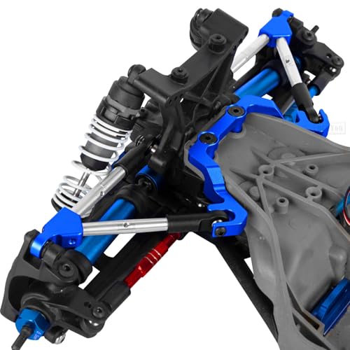 RC 7075 Aluminum Front Tie Rods w/Stabilizer Upgrades Part for 1/10 Slash 4x4 lcg,7075 Aluminum Alloy Front Tie Rods Hop Ups,Navy Blue - color: Navy Blue - (Upgrades)