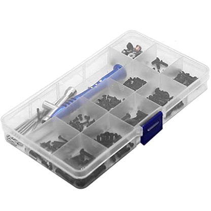 ShareGoo RC M2 M2.5 M3 Screws Bolt & Nuts Cross Sleeve Allen Wrench Swing Pin Kit Compatible with WLtoys 144001 1/14 RC Car Buggy,316Pcs/Set