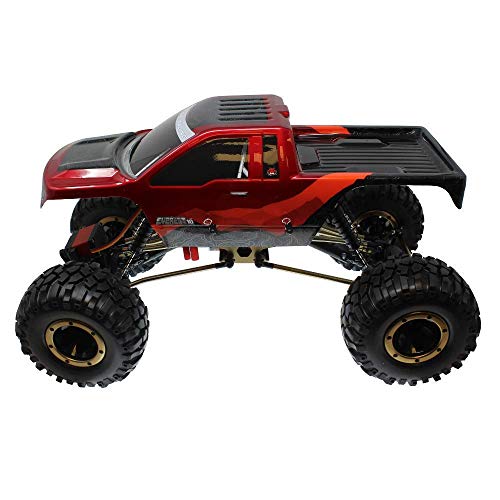 Redcat Racing Everest 10 1/10 Scale Electric RC Rock Crawler, 4WD Shaft Driven RC Truck with Waterproof Electronics, Aluminum Chassis, Beadlock Tires, 2.4GHz RTR with Battery & Charger- Red and Black