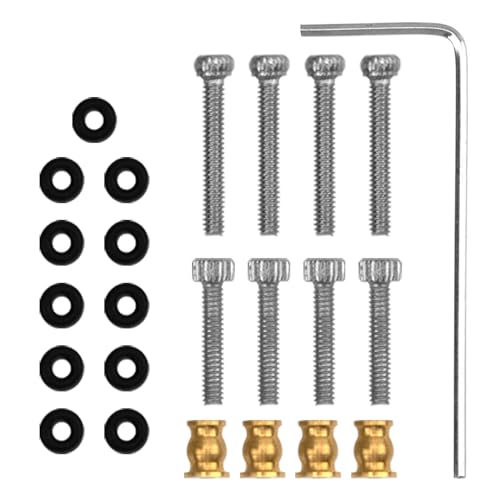 ShareGoo Aluminum Servo Mount Servo Horn w/Steering Link Set Upgrade Parts Compatible with Emax ES08MA II Servos Axial SCX24 1/24 RC Crawler (Black) - color: Black