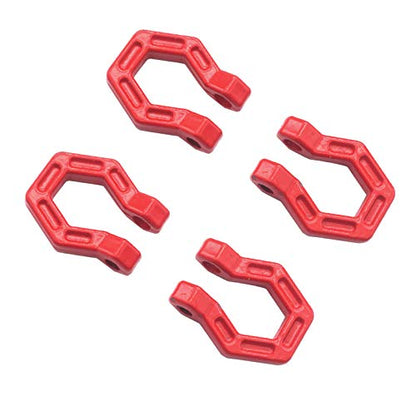 4Pack Vgoohobby RC Car Trailer Buckle,Metal Tow Shackle Front Bar Rescue Lock Hook Ring Compatible with Axial SCX10 Tamiya CC01 D90 Traxxas 1/10 RC Crawler Car