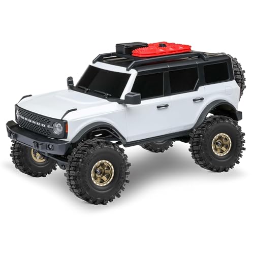 1.0" Beadlock Aluminum Wheels and 64mm Soft Rubber Tires | for SCX24, TRX4M, Ascent 18, FCX24, 1/18 1/24 RC Crawler, 7mm Hex, 0mm Offset, with Foam Inserts, (Bronze) - color: Bronze