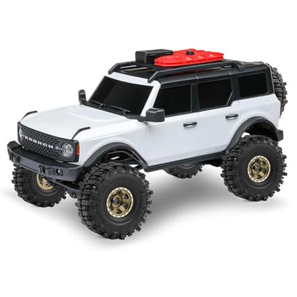 1.0" Beadlock Aluminum Wheels and 64mm Soft Rubber Tires | for SCX24, TRX4M, Ascent 18, FCX24, 1/18 1/24 RC Crawler, 7mm Hex, 0mm Offset, with Foam Inserts, (Bronze) - color: Bronze