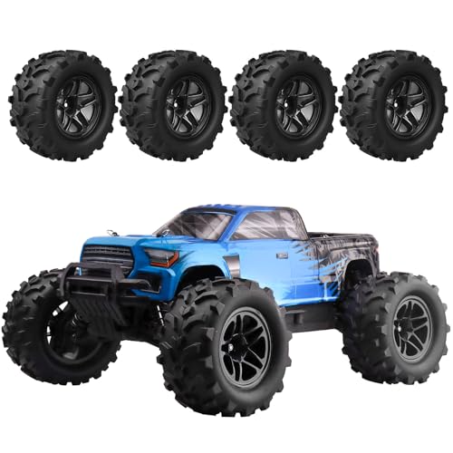Hobbypark Pre-Glued RC Monster Truck Tires and Wheels for Arrma Granite Voltage MEGA 2WD 4X4 V3 3S BLX Brushless 1/10 Big Rock,Set of 4…