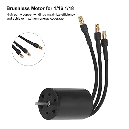 2435 4500KV Sensorless Brushless Motor High Efficiency and Reliability for 1/16 1/18 RC Car Off Road Truck RC Car Parts