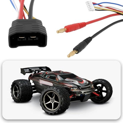 1x RC Car Lipo Battery Connector Cable Adapter 4S Hard-Case Battery Harness Connector with JST-XH Balance Plug Compatible with T-raxxas TRX 1/8 RC Car