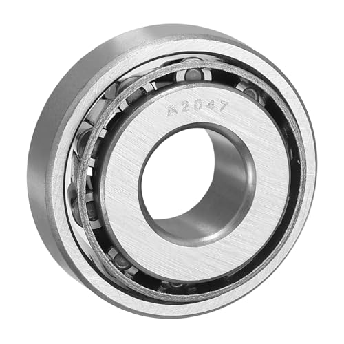 uxcell A2047/A2126 Tapered Roller Bearing Cone and Cup Set, 0.4719" Bore x 1.2595" OD x 0.448" Thick, Chrome Steel Taper Bearing Set, ABEC-3 - size: A2047/A2126