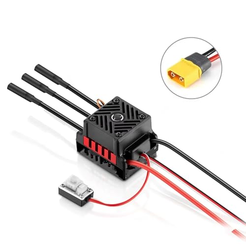 Rc Motor Speed Controller for WP 1/10 10BL60 60A G2 Waterproof 2-3S Brushless ESC RC Car On Road for Racing Drift Off Road for Buggy Monster Accessories(WP 10BL60 60A G2 T) - size: WP 10BL60 60A G2 T