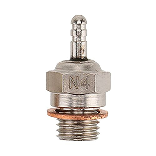 70117 Hot Spark Glow Plug No.4 N4 Platinum/Iridium Super Glow-Plug for RC HSP Nitro Engine Car Truck Buggy (Pack of 3)
