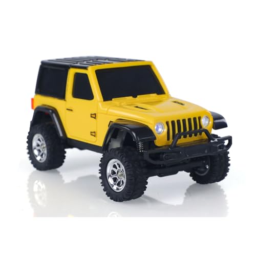 US in Stock, 2.4G 1/36 Remote Control Rock Crawler 3601 RC Off Road Car 4×4 RTR Model Vehicle Light Lipo Battery Radio Mini Toy Hobby Grade Model for Christmas Birthday Gift - color: 3601-yellow