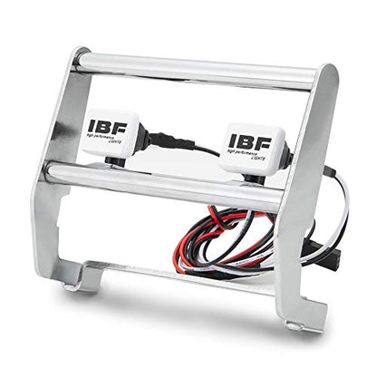 Metal Front Bumper with LED Lights for TRX4 Bronco 1/10th RC Crawler Car Accessories