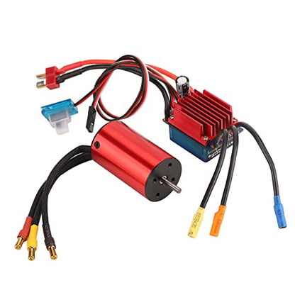 Brushless Motor and ESC Combo, S2845 3700KV Aluminum Alloy High-Speed Motor with 35A ESC for Traxxas for HSP 1/12 RC Car