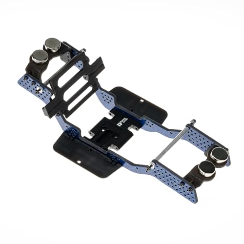 Carbon Fiber Chassis Kit for SCX24, 7° Angled Skid, LCG Chassis Kit for Axial SCX24 C10, JLU, Bronco, Deadbolt, Blue - color: Blue
