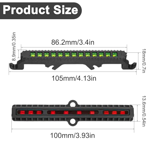 LRFHL 1/16 1/14 RC Light Bar RC LED Light Lamp Kit | for Arrma 1/16 1/14 Mojave Grom 4X4 RTR Brushed Desert Truck, Headlight Taillight Turn Signal Flashing Front and Rear Lights