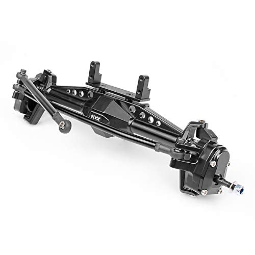 KYX Racing CNC Machined Alloy Front Axle Upgrades Parts Accessories for 1/10 RC Crawler Car Axial Capra Unlimited Trail Buggy UTB