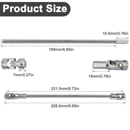 LRFHL 1/10 Crawler Driveshaft Stainless Steel, 68-229mm, Silver | SCX10 Drive Shaft for 1/10 RC Crawler LCG Rigs Sportys Scalers Capra SCX10 Pro - color: Silver