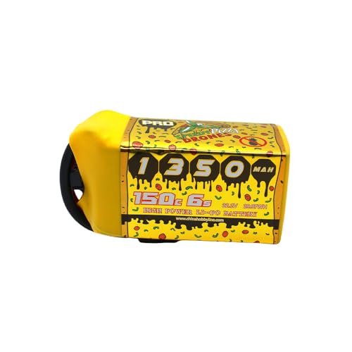 CNHL Speedy Pizza 1350mAh 6S Lipo Battery 22.2V 150C XT60 Plug | Low internal resistance offers explosive acceleration and agile control for FPV racing drones and cinematic quadcopters.