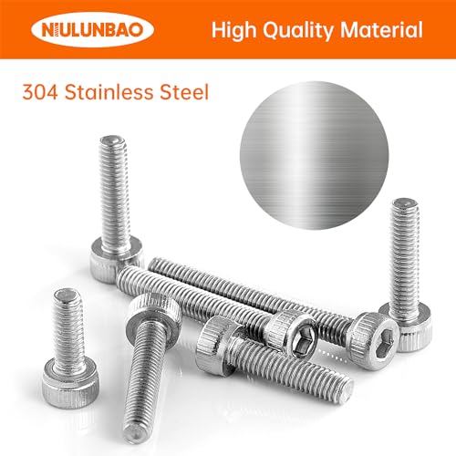 M3 x 8mm 12mm 16mm 20mm 25mm Hex Socket Head Cap Screws Bolts, 304 Stainless Steel, Metric Machine Fully Threaded, Bright Finish, Allen Hex Drive, Assortment Kit 125PCS - size: M3 x 8/12/16/20/25mm (125PCS)