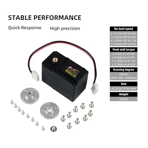 30KG High-Torque Serial Bus Servo 12V 360° Continuous Rotation Programmable Smart Industrial Digital Servo with Controller for RC Car Steering Servo Robotic Arm (6PCS Servos) - style: 6PCS Servos