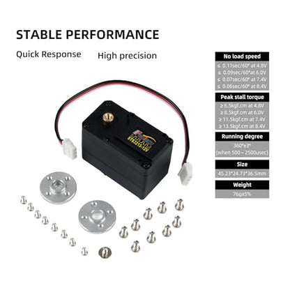 30KG High-Torque Serial Bus Servo 12V 360° Continuous Rotation Programmable Smart Industrial Digital Servo with Controller for RC Car Steering Servo Robotic Arm (2 Servos) - style: 2 Servos