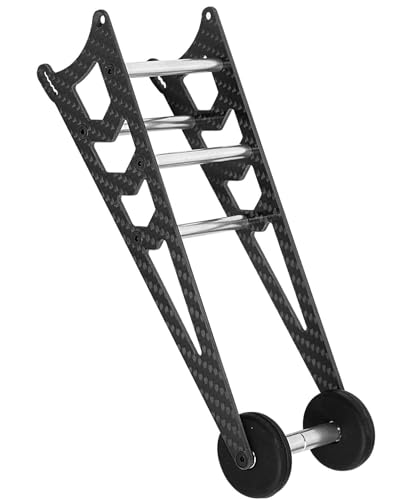 RC Carbon Adjustable Wheelie Bar Kit Tail Wheel Head up Wheel Upgrades Part for 1/10 Slash,Rustler,Bandit,Stampede VXL 2WD,Carbon Adjustable Wheelie Bar w/Mount Hops Up, Black - color: Black（upgrades Part）