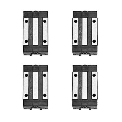 [2 Pack] HGR20/HGH20 300mm / 11.81inch Linear Sliding Rail Guide with 4 HGH20CA Linear Bearing Sliding Carriage Block for 3D Printer, CNC Machine and Routers (300mm, HGR20/HGH20) - size: 300mm