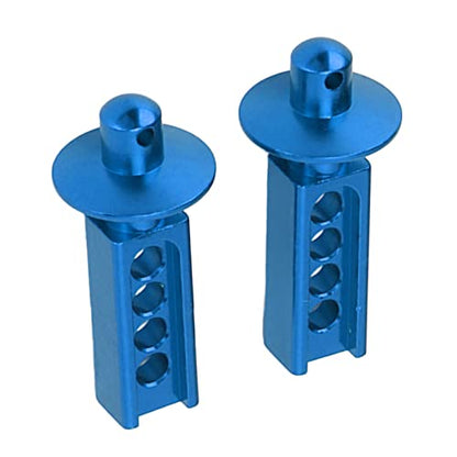 plplaaoo Aluminum RC Car Body Post 2Pcs Shell Holder Mounts for Mini E Revo Slash 1:16 Scale RC Upgrade Parts Accessories Blue (Blue) - color: Blue