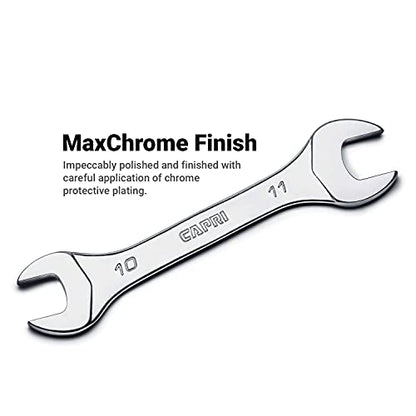Capri Tools 4 mm x 5 mm Slim Mini Open End Wrench, Metric - size: 4 mm x 5 mm