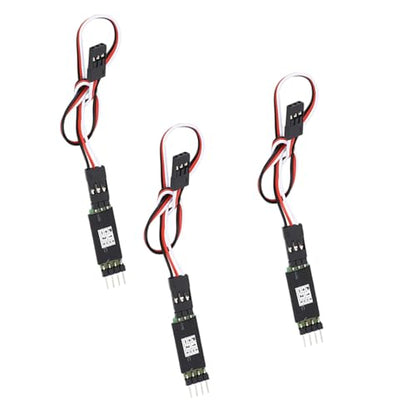 Electronic Switch Relay 3 Pack RC Car Third Channel Light Receiver Switch,6V 1A Remote Control Cord for LED Headlights and Taillights, Universal for 1/10 1/8 Scale Off Road