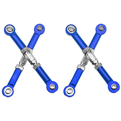 Metal Turnbuckles Rod Camber Links Steering Linkage Tie Rods Pull Rod Compatible with Redcat Racing Blackout SC,SC Pro, XTE, XTE Pro,XBE,XBE Pro 1/10 RC Car (Blue) - color: Blue