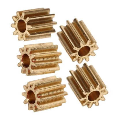 SCX24 Overdrive 10T Brass Motor Gear for 1/24 Axial RC Crawler | Brass upgrade overdrive gear set, fits brushed motor, replacement part for Axial SCX24 crawler modification