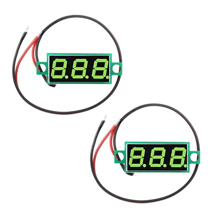 2pcs NTC Waterproof Digital Thermometer Module with Metal Probe -50°C to 125°C Green - color: Green