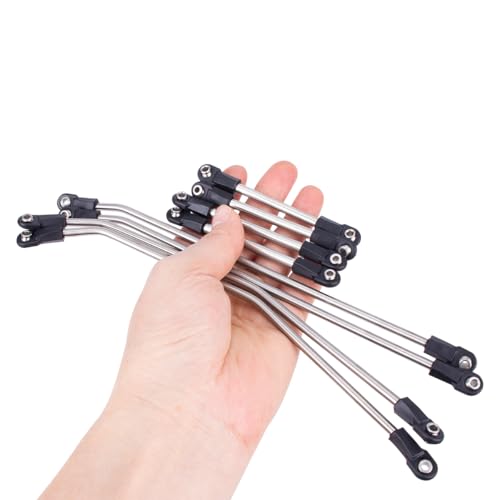 Carbon Fiber Frame Rail LCG Chassis Kit with Ultralight Portal Transmission Skid Plate for 1/10 RC Crawler Comp Rigs SCX10 Capra (Links Set)