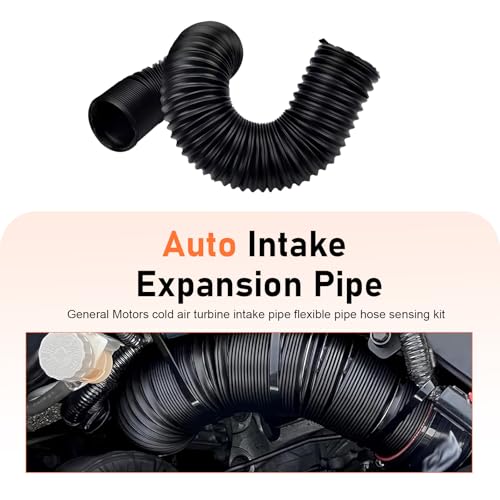 Car Air Intake Pipe, 2.4" Retractable Anti-leak Duct Hose to 39.3 ", Flexible Waterproof Cold Air Turbo Conduction Hose, Universal Modified Accessory for Cars SUVs Trucks (Black) - color: Black #2.4 "