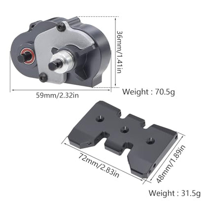 Aluminium Overdrive Gearbox DLX LCG Trans OD-3 Transmission for 1/10 LCG Chassis SCX10 III Pro Capra RC Crawler Upgrade Parts