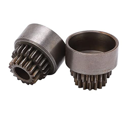 TREETDOBV 2pcs 02023 Steel Two Speed Clutch Bell, Durable Metal Steel Clutch Bell Double Gears for HSP 94122 94166 1/10 RC Car Upgrade Parts Replacing Old Part