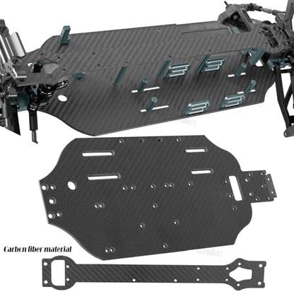 RC Upgrades Part Chassis Protect Armor Skid Plate Guard for 1/10 F0rd F15O Rapt0r R(101076-4),Carbon Fibre hassis Protect Armor Hops Up,Titanium - color: Titanium-(upgrades）
