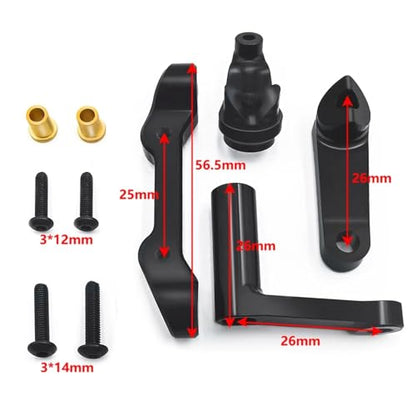 RC Vehicles Parts for Baja for Rey 1/10 RC for Rock Crawler for Buggy for Desert Truck Upgrade Parts Aluminum Steering Bellcrank Set rc Car Modified Accessories