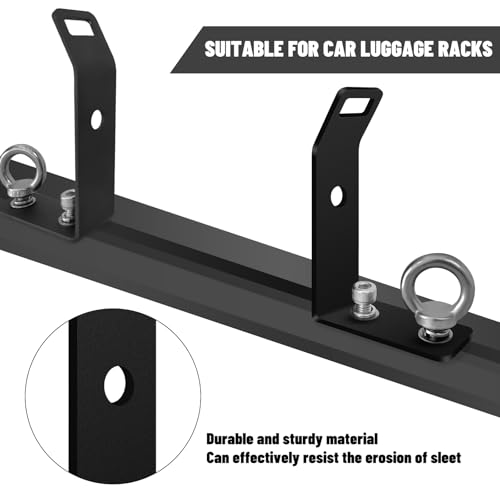 Load Stops Replacement T-Slot Truck Cross Bar,304 Stainless Steel Covered with Black Coating Roof Rack Cross Bar Accessories for Ladder Firewood Skis Snowboard Kayak Skateboard Surfboard 4Pack