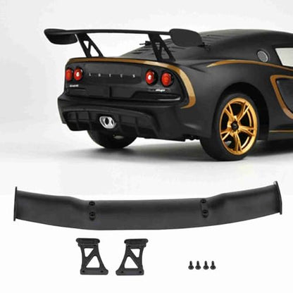 RC Car Tail Wing, Drifting RC Wing with Base Mount and Screws, 1/10 Scale Spoiler for RC Enthusiasts, Hobbyists, and Drift Racing Models