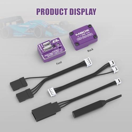 AGFRC 4g AVCS Gyro for RC Mini-Z Drift Car (GY04M V3.5 Purple) | CNC Case, 3.7-8.4V, 20mA, AVCS & Normal Dual Modes, 32-bit PID Control, for Mini-Z, Competition Grade RC Drifting - color: Purple