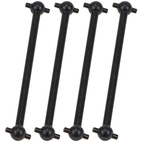 Front/Rear Center Driving Dogbone Shaft 08061 63MM #45 Steel Silver Iron Black for 1/10 RC Hobby Model Car HPI HSP,COJOYS,4PCS (Black)
