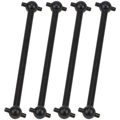 Front/Rear Center Driving Dogbone Shaft 08061 63MM #45 Steel Silver Iron Black for 1/10 RC Hobby Model Car HPI HSP,COJOYS,4PCS (Black)