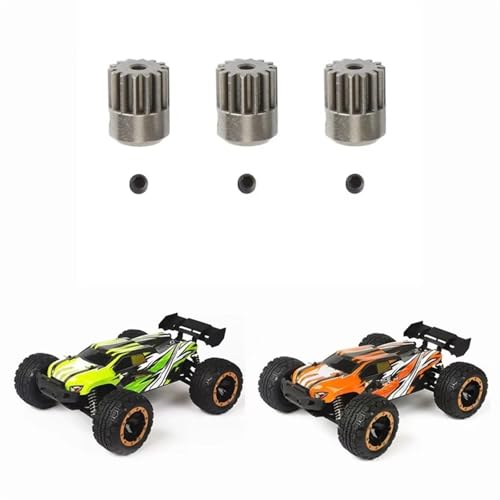 RC Car Assortment for HAIBOXING for HBX 16889 16889A 16890 16890A SG1601 SG1602 rc Car Spare Parts 3Pcs Metal Motor Gear Pinion 14T